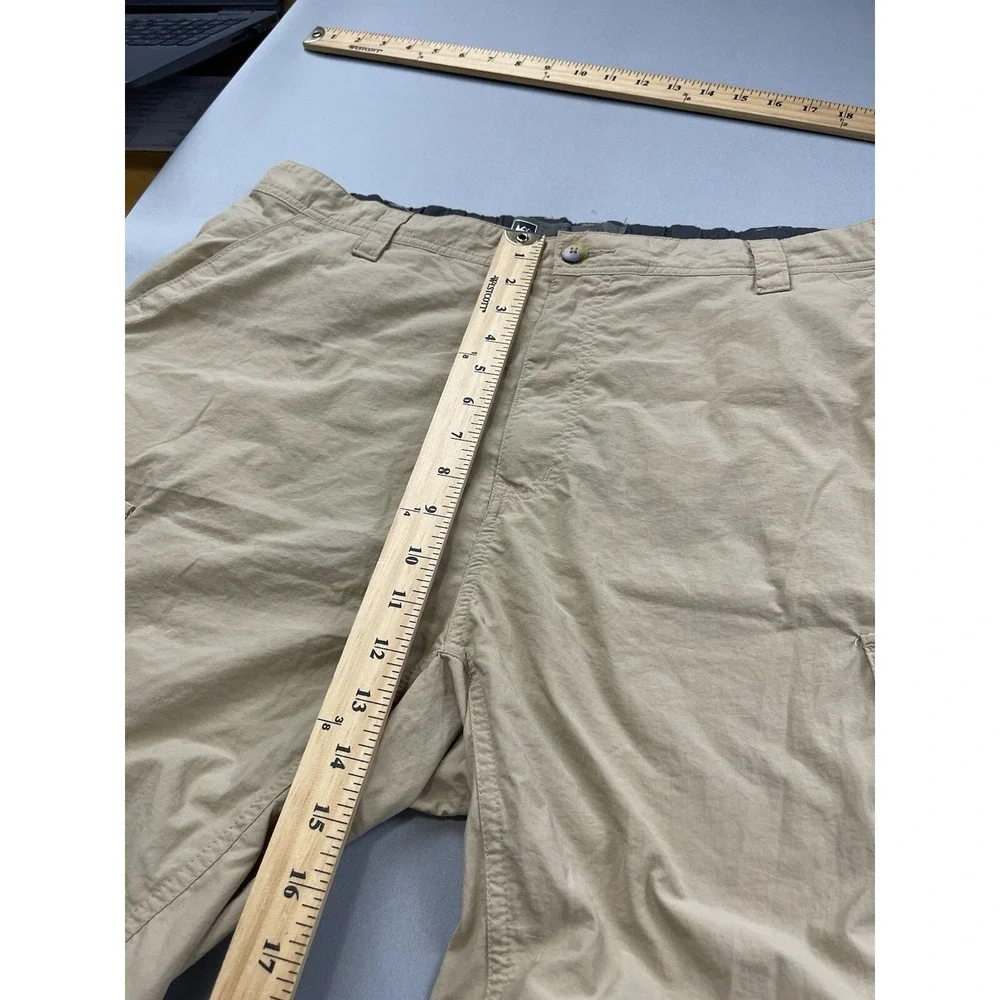 REI Mens Pants XL Cargo Hiking Convertible Nylon Outdoor‎ Workwear Zip Off Beige